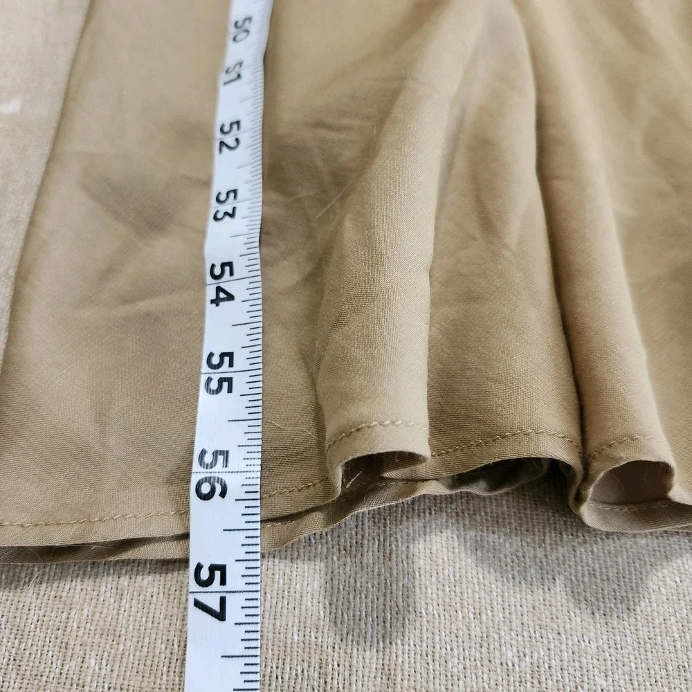 Line & Dot Ariel Scoop Neck Sleeveless Maxi‎ Satin Dress Camel Tan Small